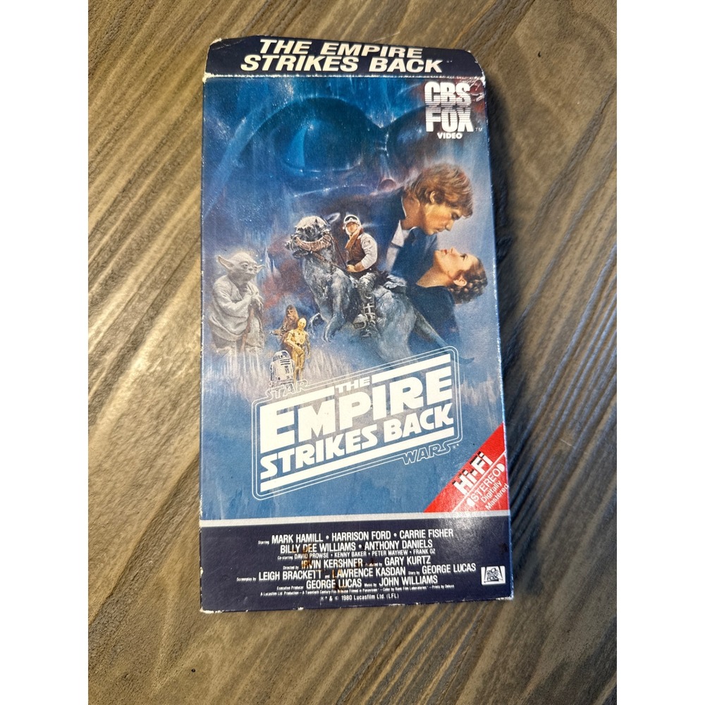 Star Wars The Empire Strikes Back VHS Blue 1984 Hi-Fi Stereo FOX/CBS